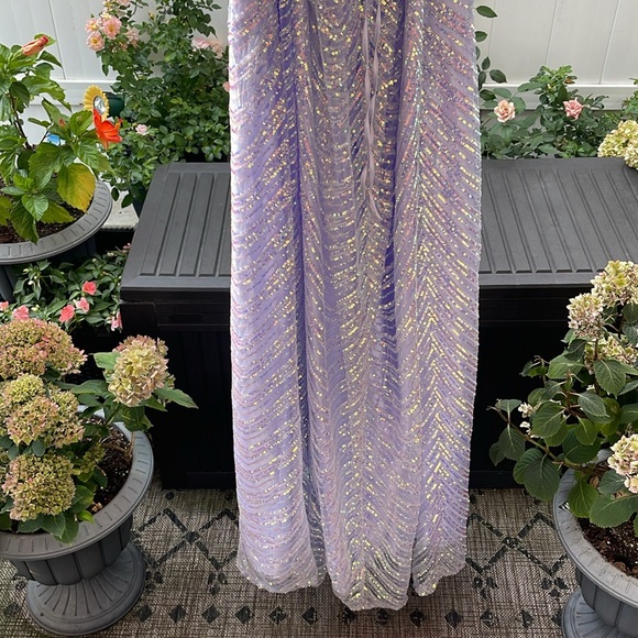 B. Darlin - Juniors' Purple Sequin Prom Gown - Size 15/16 - Picture 12 of 16